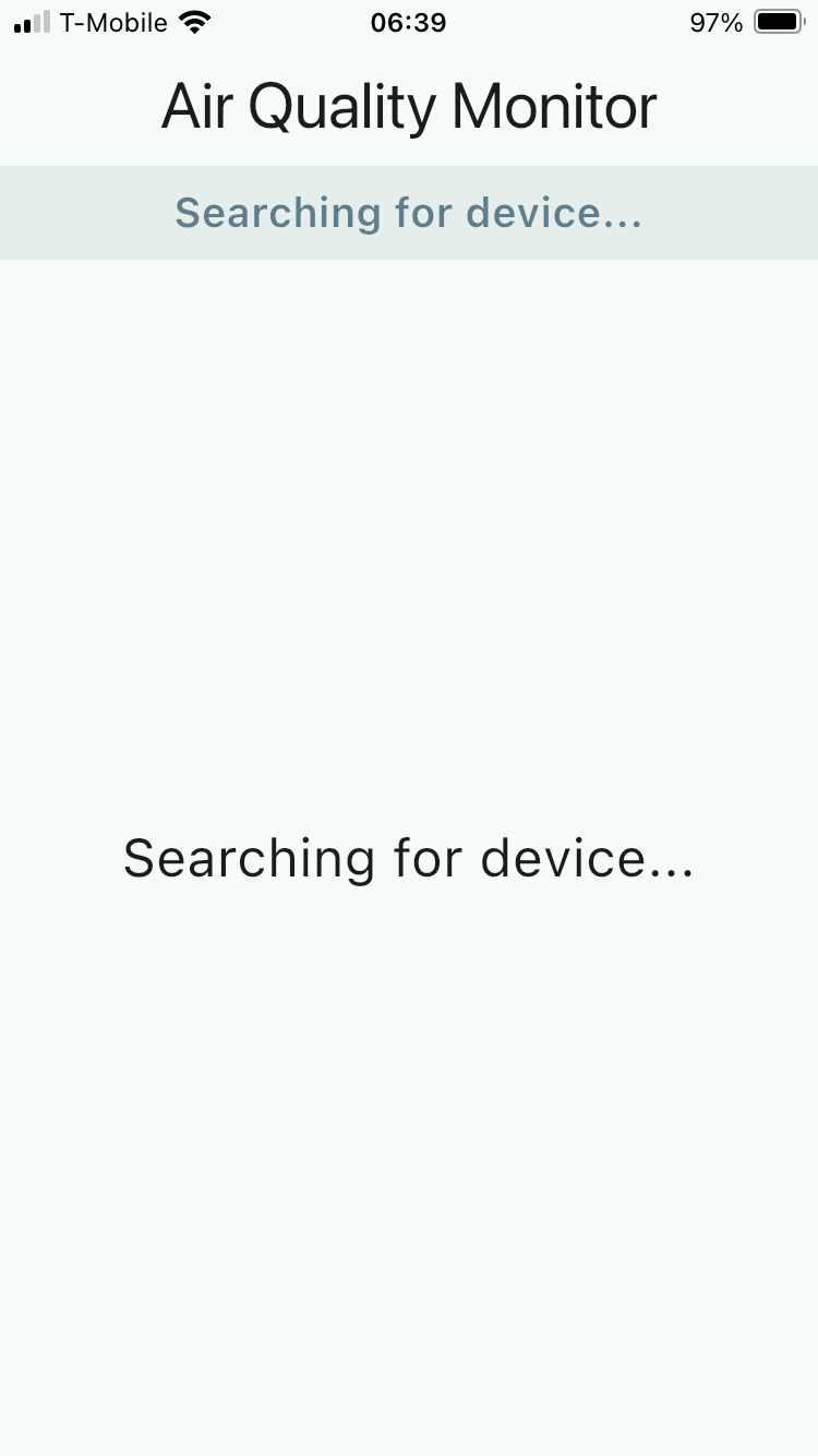 App: Searching for device